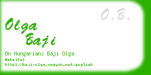 olga baji business card